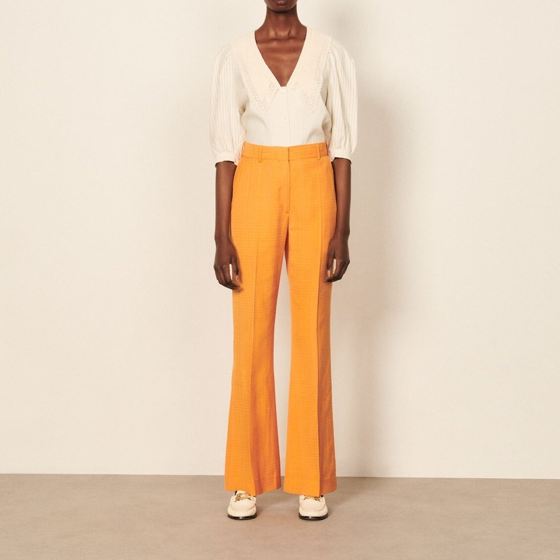 Straight-leg Trousers Sandro second-hand photo 6