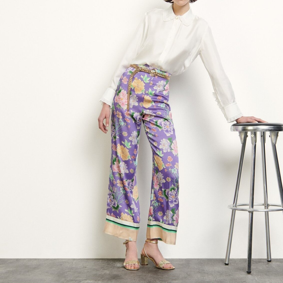 Wide-leg printed Trousers Sandro second-hand photo 1