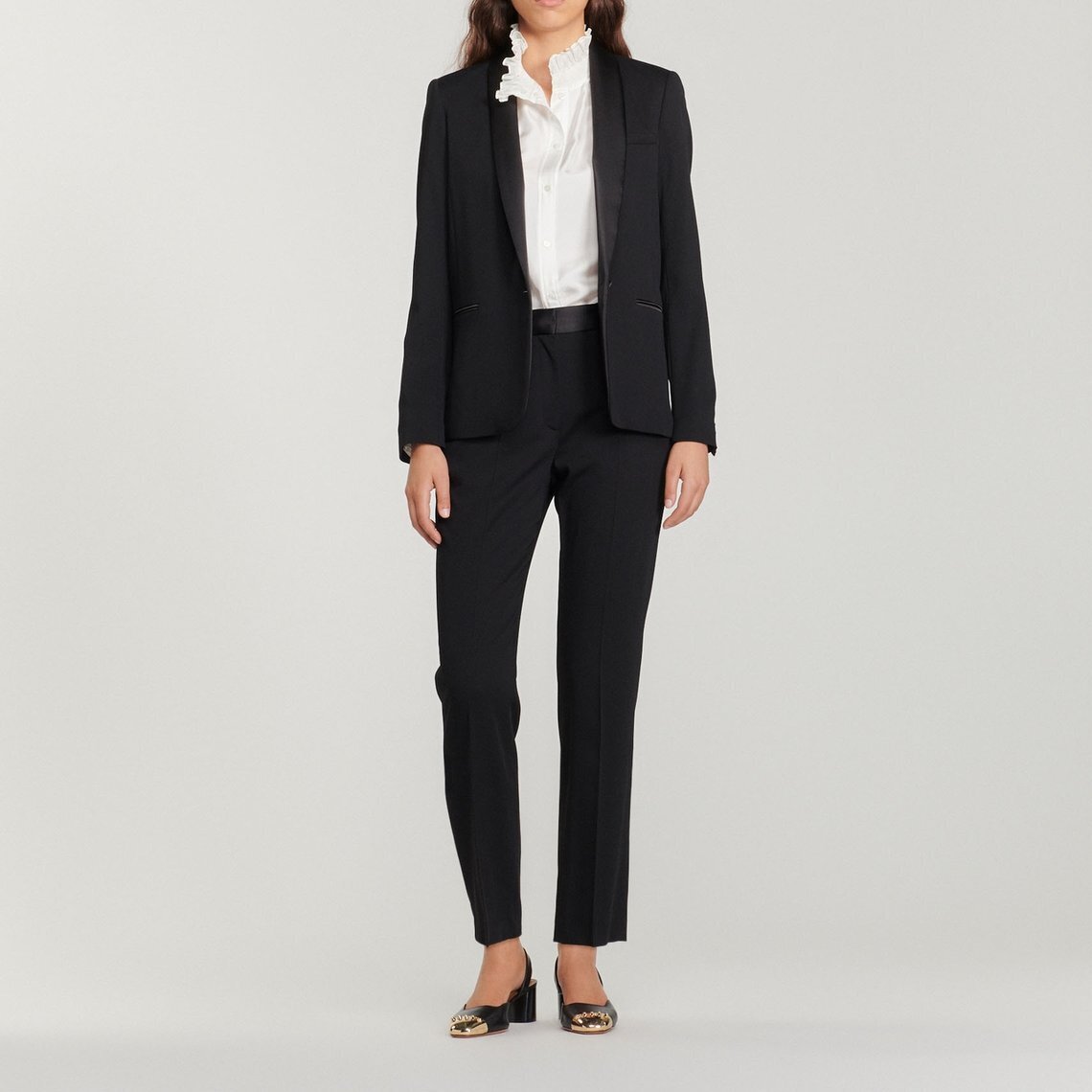 Trousers with satin inset Sandro second-hand photo 1