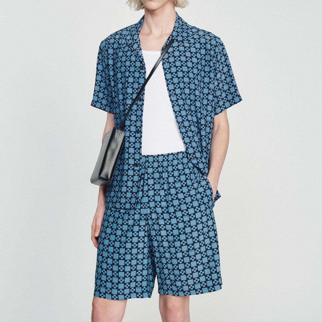Shorts mit Square-Cross-Print Sandro Second-Hand photo 4
