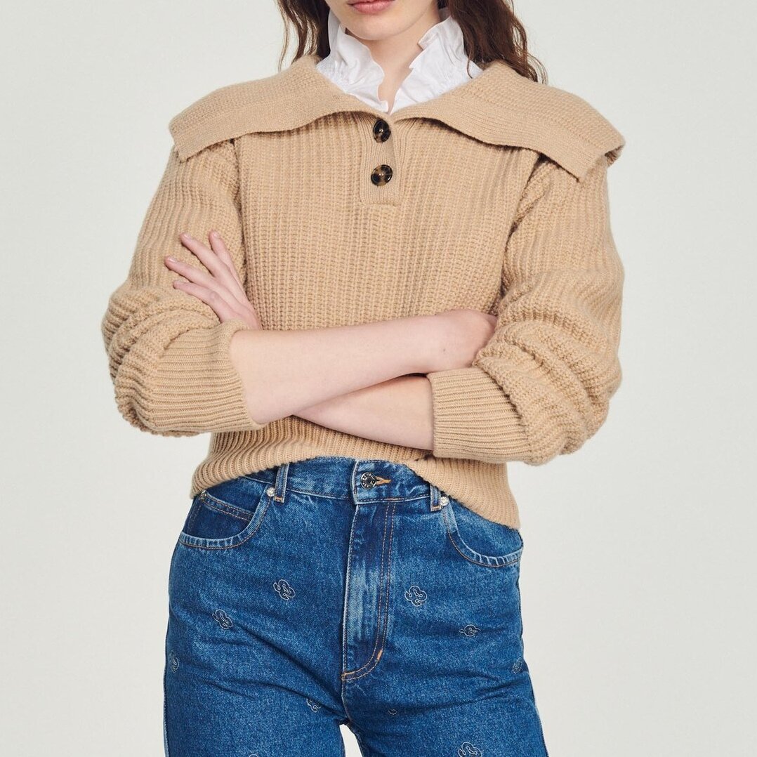 Cropped knit Sweater Sandro second-hand photo 2