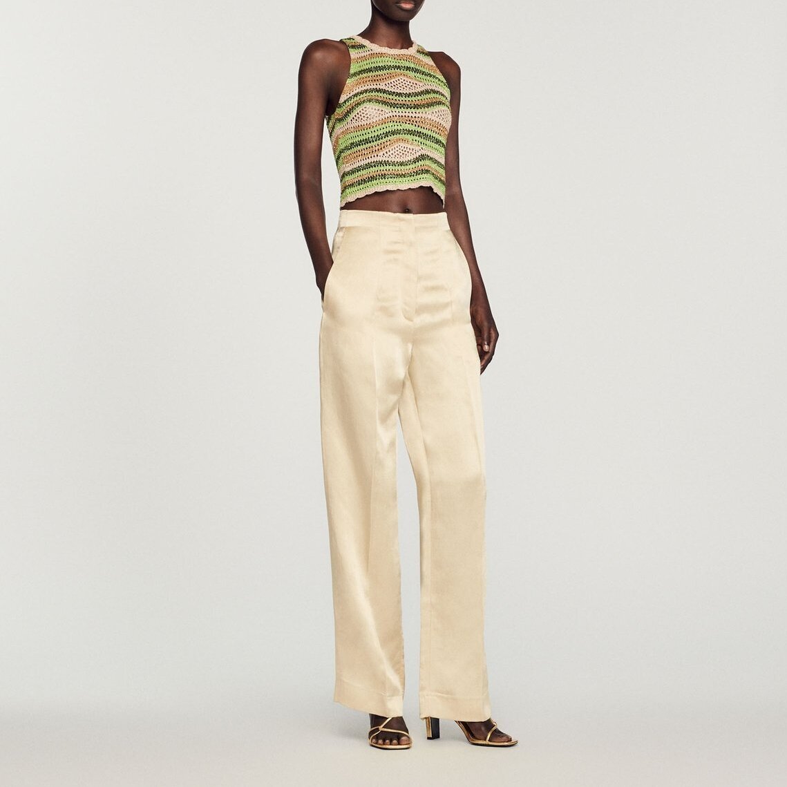 High-waisted Trousers Sandro second-hand photo 2