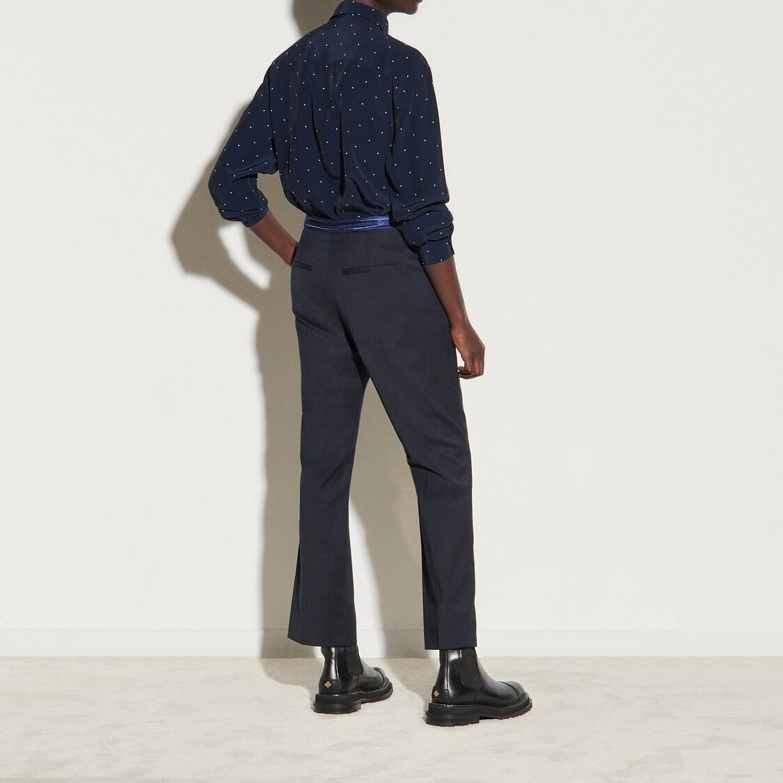 Straight-leg Trousers with braid trims Sandro second-hand photo 2