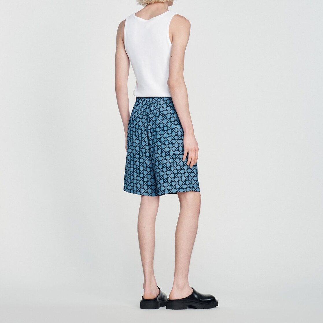 Shorts mit Square-Cross-Print Sandro Second-Hand photo 3