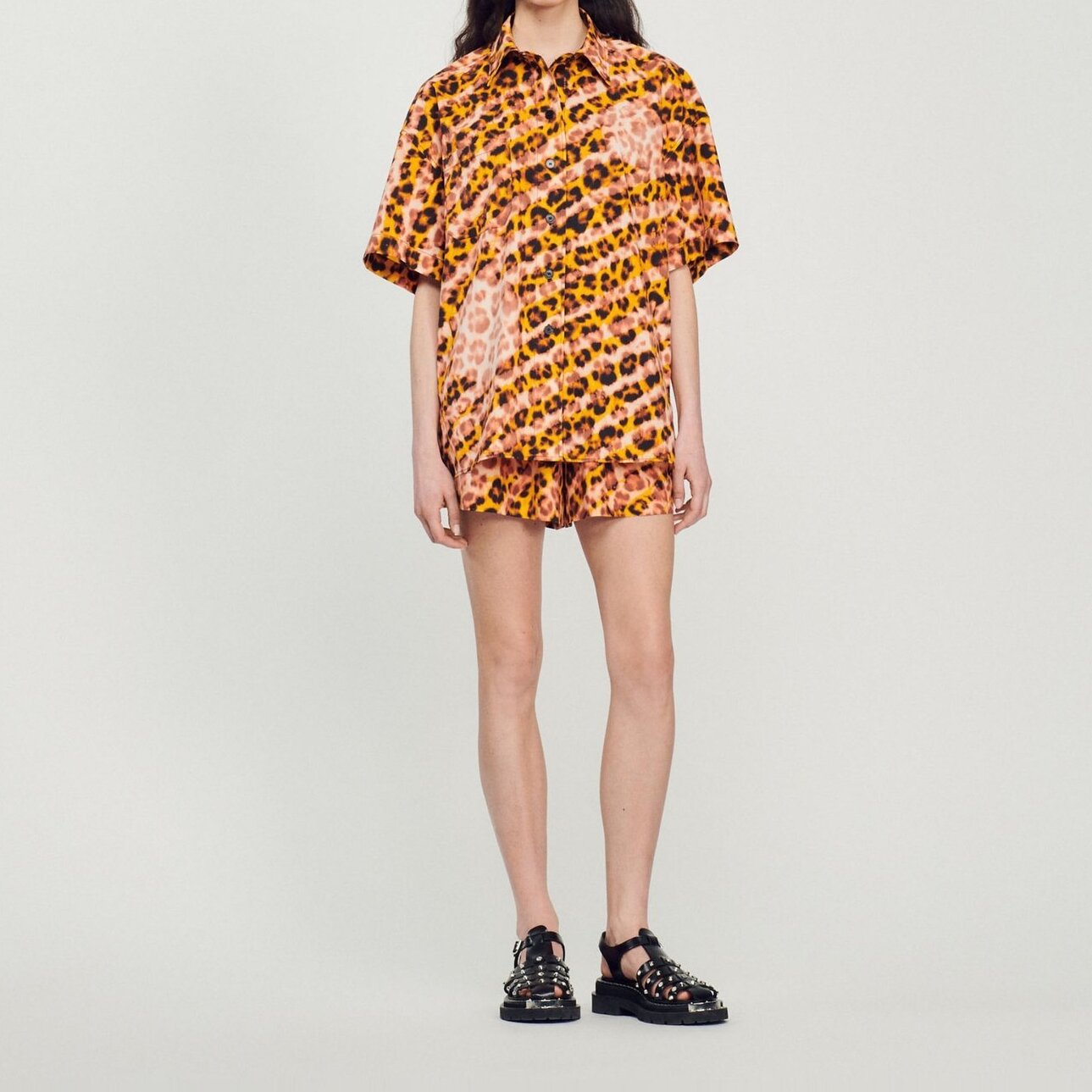 Chemise oversize léopard Sandro seconde main photo 3