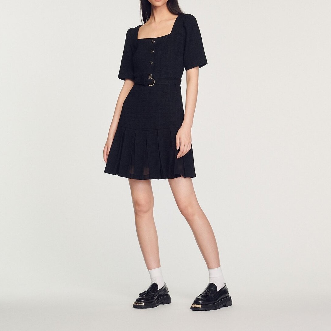Robe courte en tweed Sandro seconde main photo 2