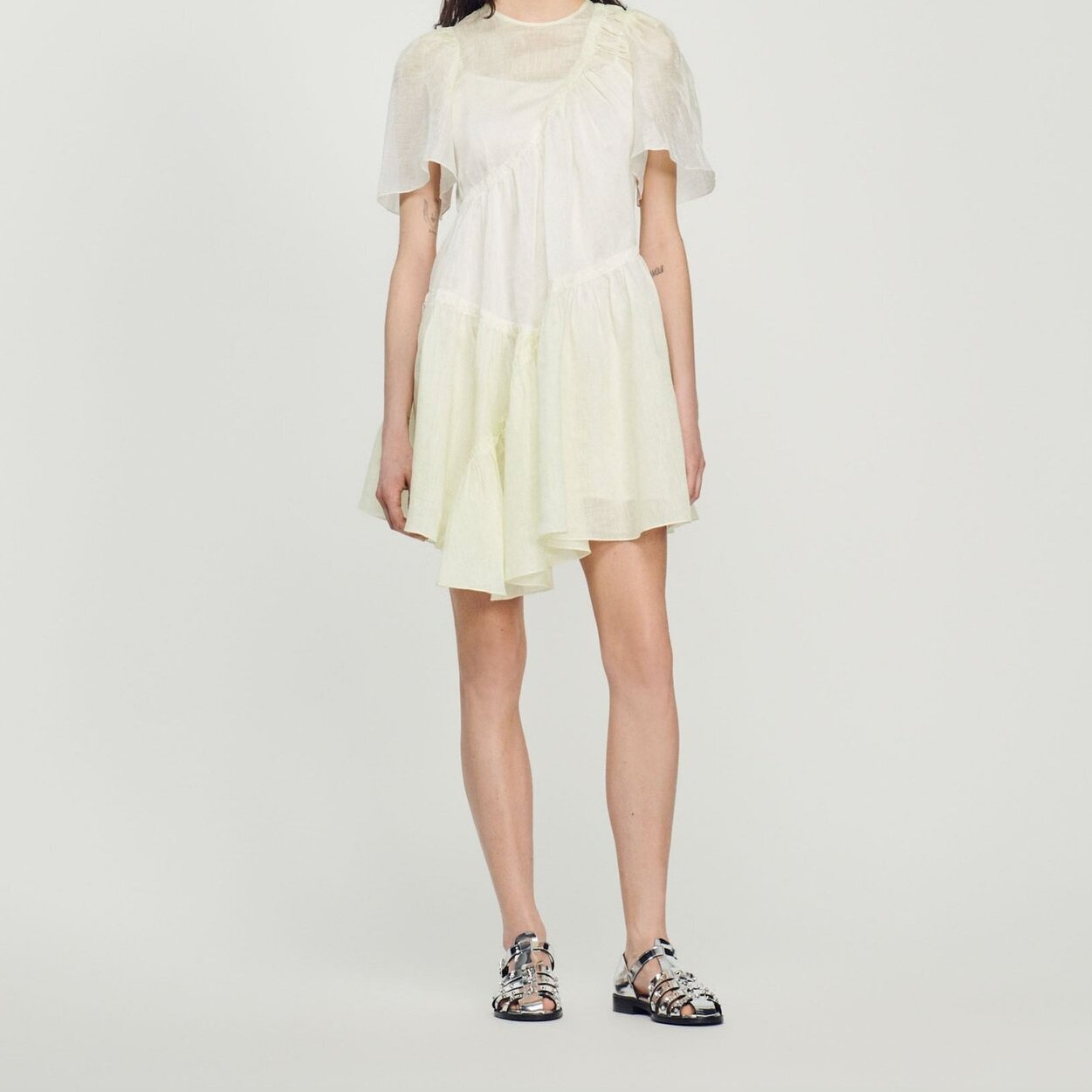 Korte jurk met tie-and-dyeprint Sandro tweedehands photo 2