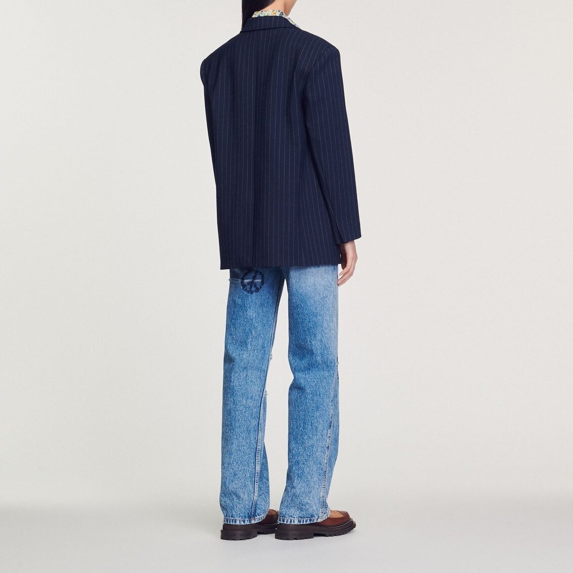 Striped tailored Jacket Sandro second-hand photo 5