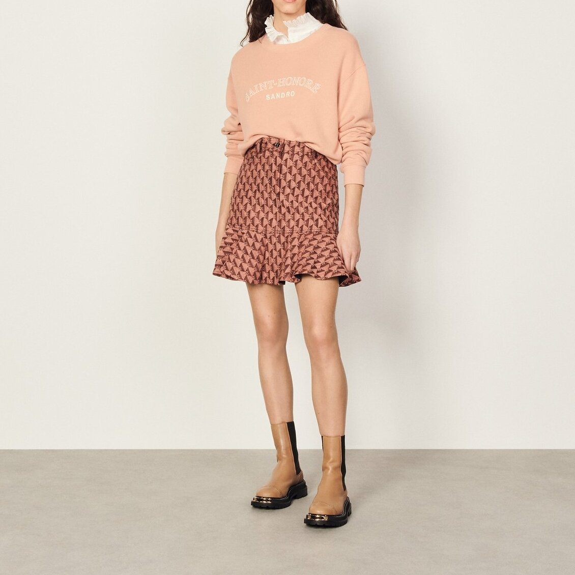 Short jacquard skirt Sandro second-hand photo 2