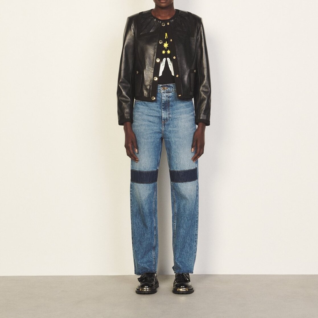 Veste Noir Sandro seconde main photo 4
