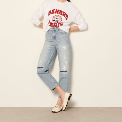 Jean coupe boyfriend Sandro seconde main photo 2
