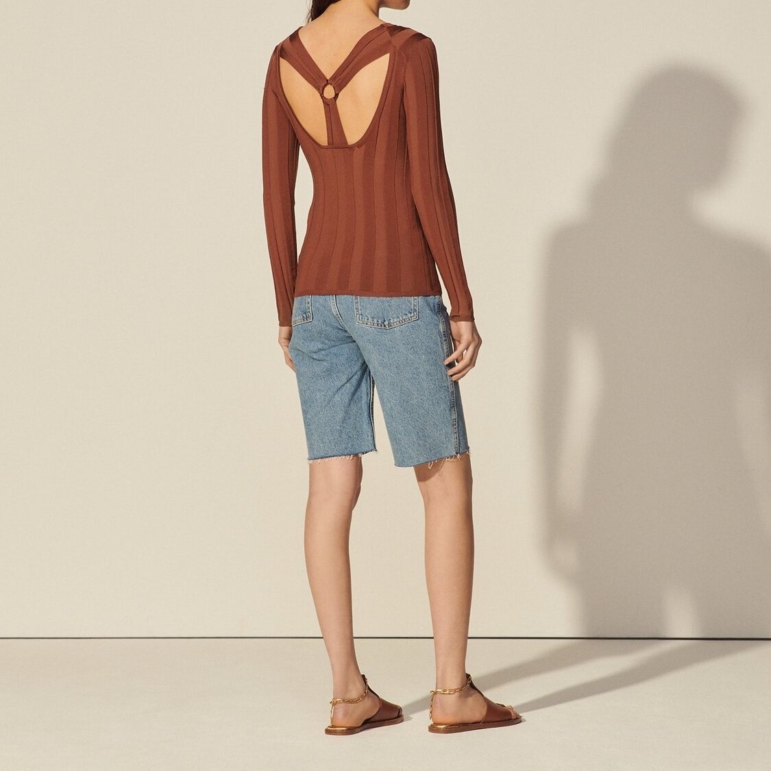 Sweater with twist and ring at the back Sandro second-hand photo 2