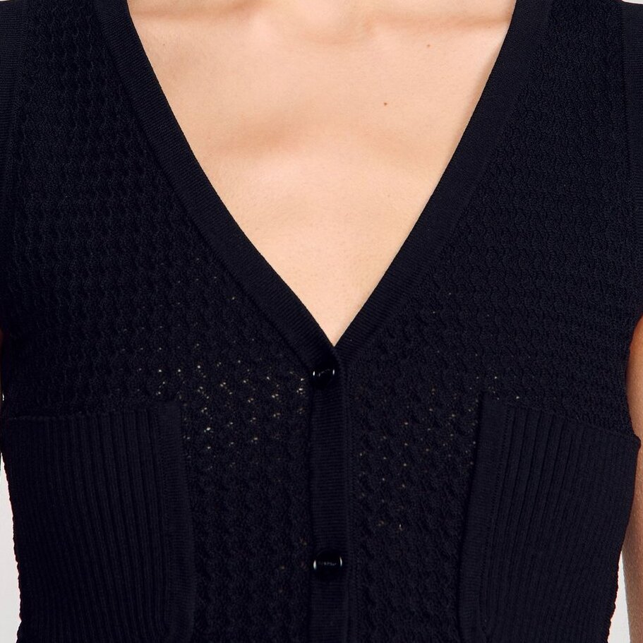 Gilet en maille fantaisie Sandro seconde main photo 5