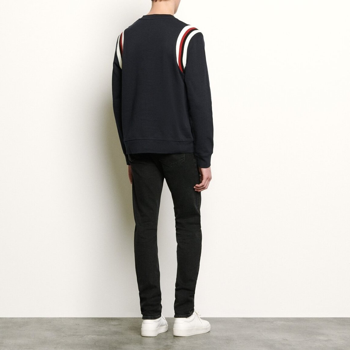 Sweatshirt with coloured ribbed edging Sandro tweedehands photo 1