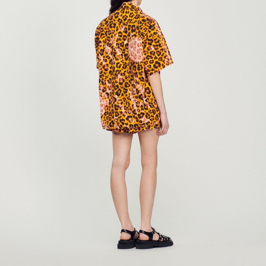 Chemise oversize léopard Sandro seconde main photo 5