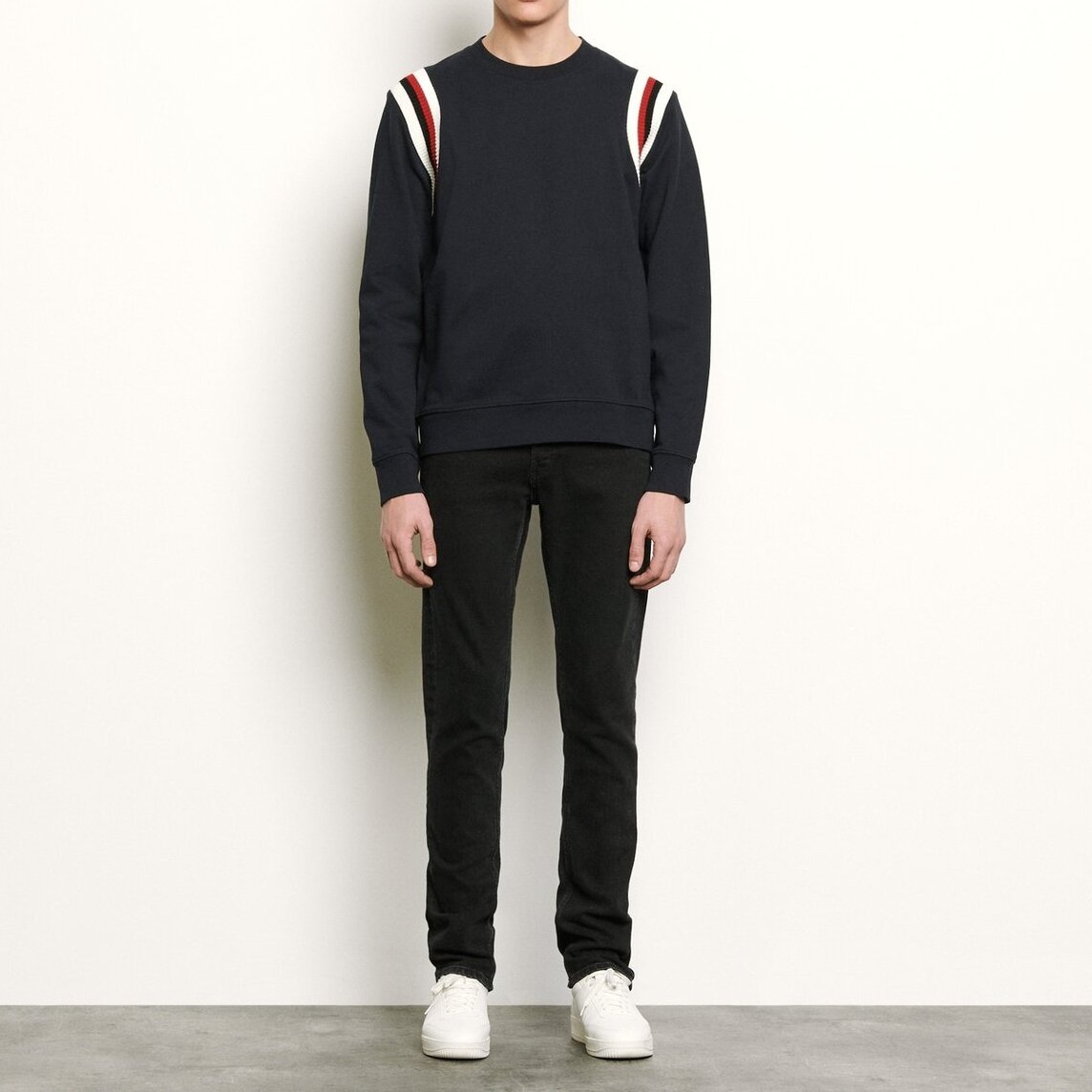 Sweatshirt with coloured ribbed edging Sandro tweedehands photo 3