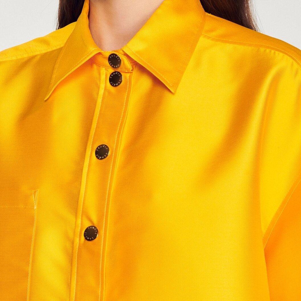 Oversized satin shirt Sandro second-hand photo 4