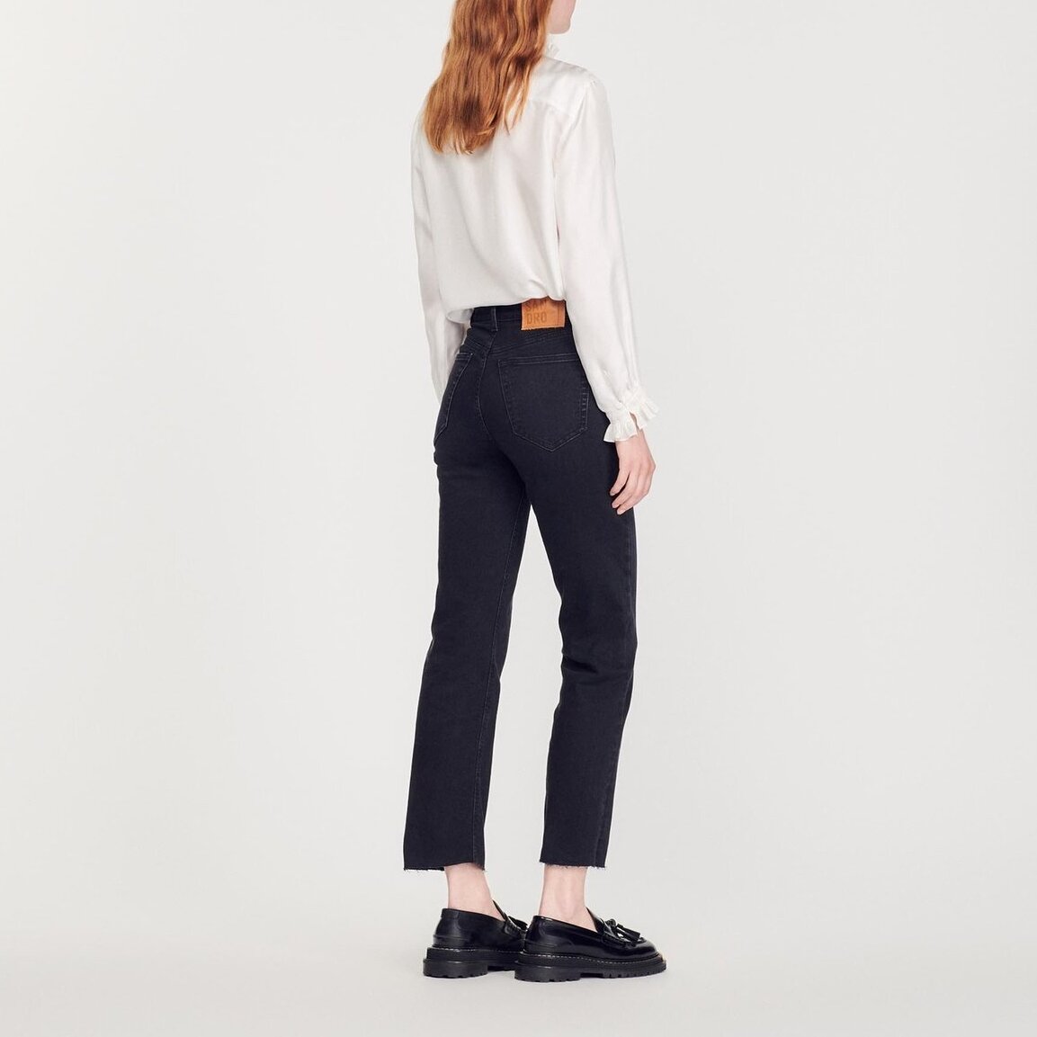 Straight-cut jeans with raw edges Sandro second-hand photo 6