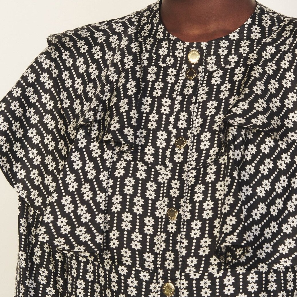 Chemise Noir / Blanc Sandro seconde main photo 2