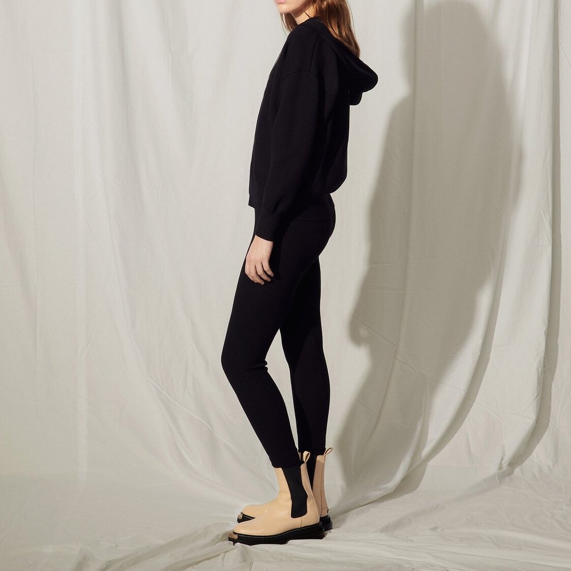 Hoodie met rits, borduursel op de rug Sandro tweedehands photo 4