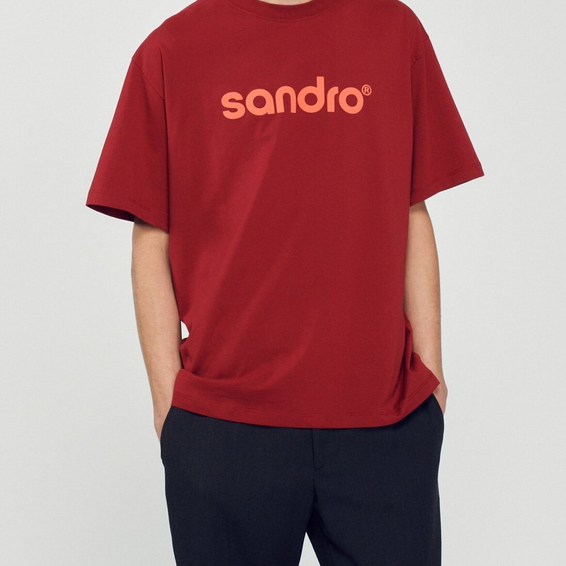 Oversized logo T-shirt Sandro second-hand photo 5