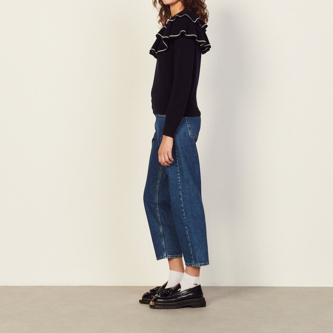 Wool Sweater with ruffles Sandro second-hand photo 4