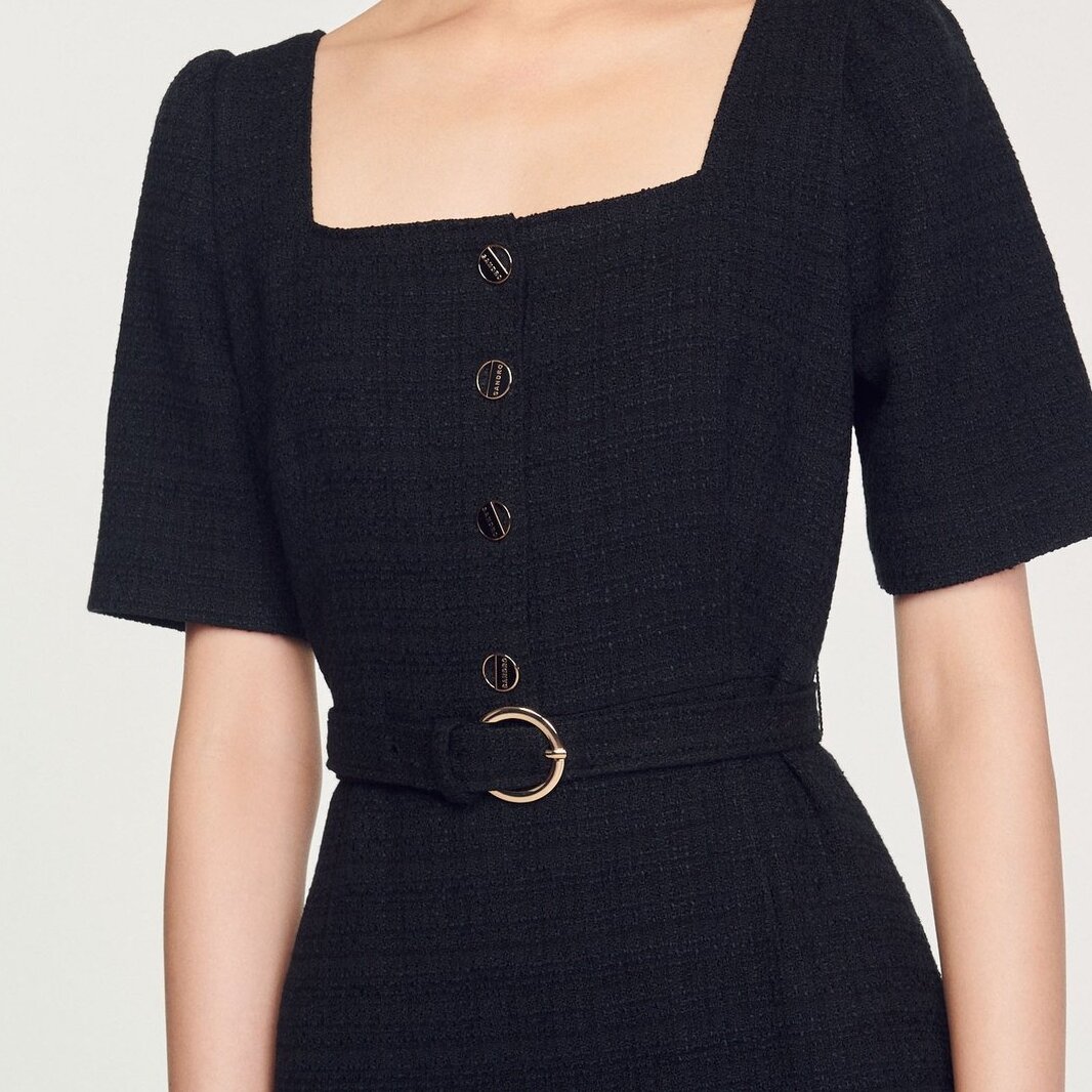 Robe courte en tweed Sandro seconde main photo 7
