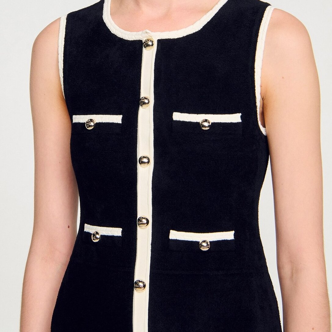 Robe courte en maille velours Sandro seconde main photo 5