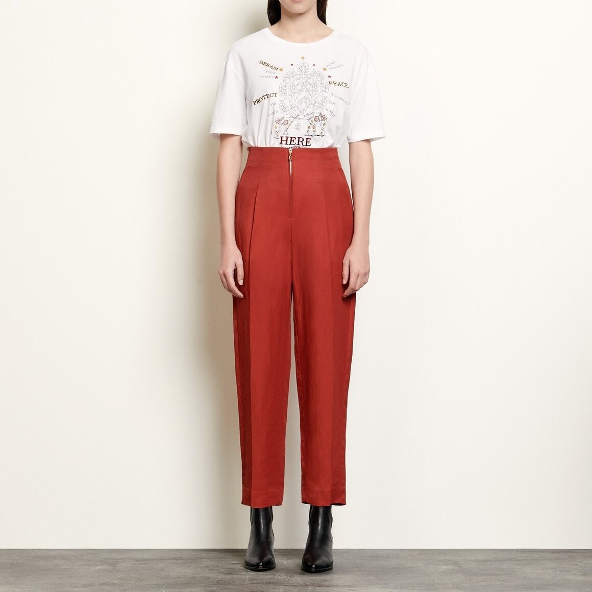 Wool wrapover Skirt with slit Sandro tweedehands photo 3