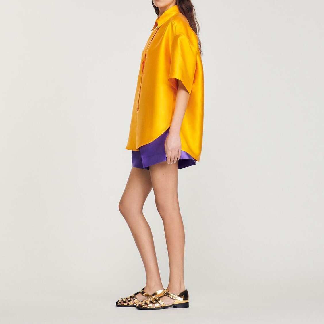 Oversized satin shirt Sandro second-hand photo 7