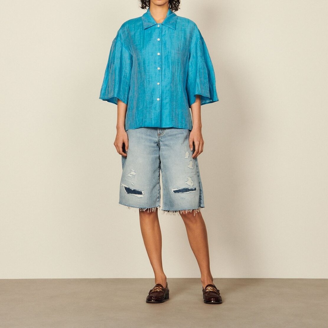 Flowing silk shirt Sandro second-hand photo 6