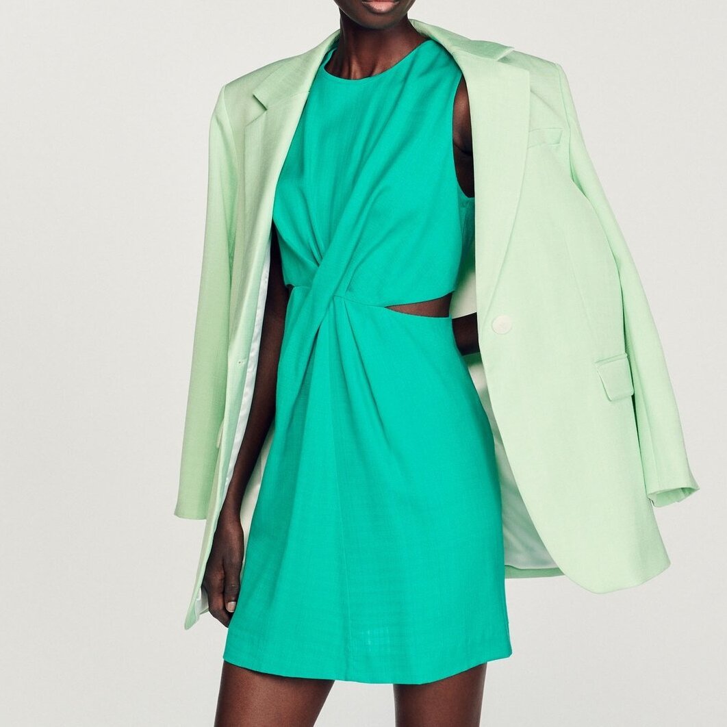 Short dress with cut-outs Sandro second-hand photo 5