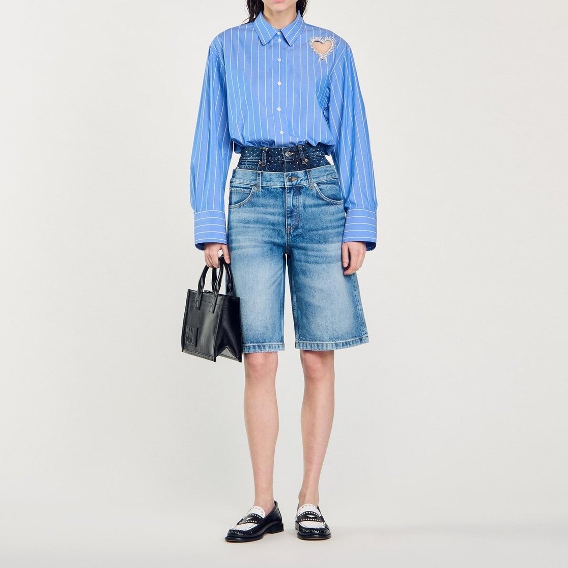 Bermudashorts aus Jeans mit Doppelgürtel Sandro Second-Hand photo 3