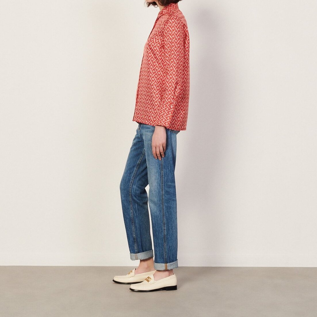 Floaty printed silk shirt Sandro second-hand photo 5