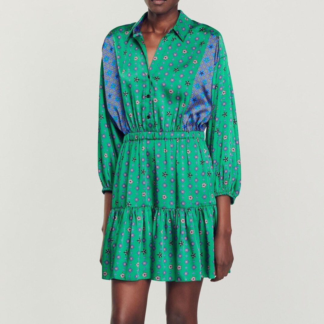 Hemdkleid mit Print Sandro Second-Hand photo 5