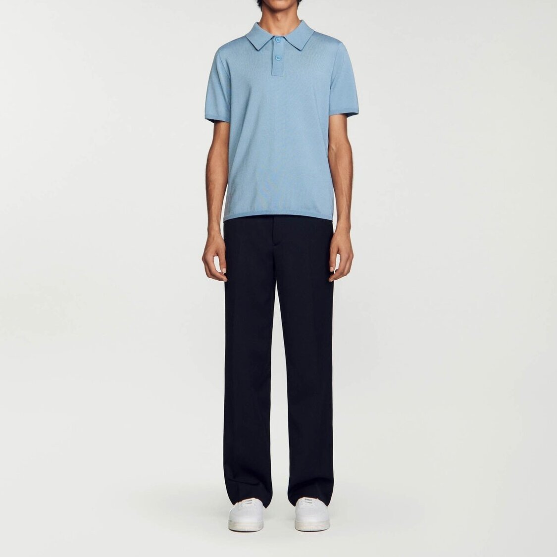 Short-sleeve knitted polo shirt Sandro second-hand photo 3