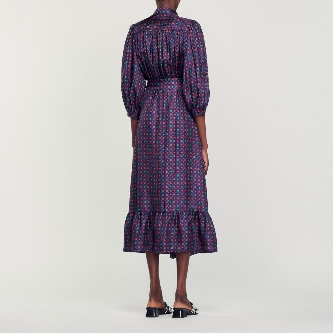 Printed midi dress Sandro second-hand photo 5
