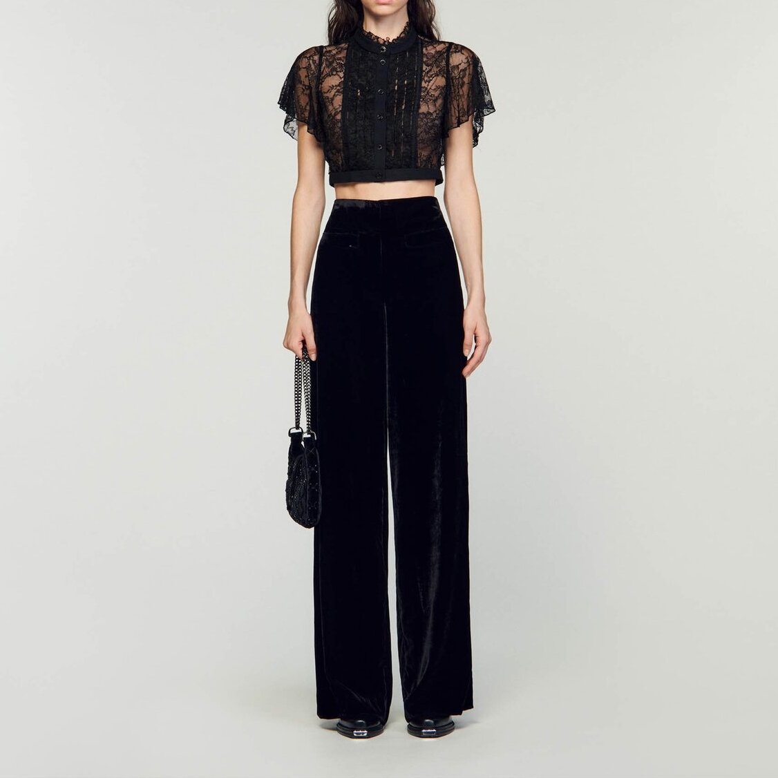 Weite Samthose Sandro Second-Hand photo 2