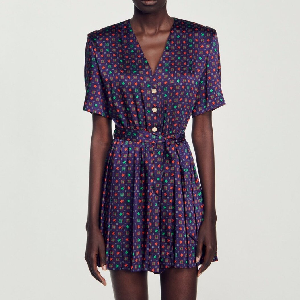 Jumpsuit aus Satin mit Print Sandro Second-Hand photo 5