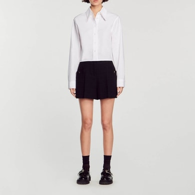 Short taille haute en tweed Sandro seconde main photo 2
