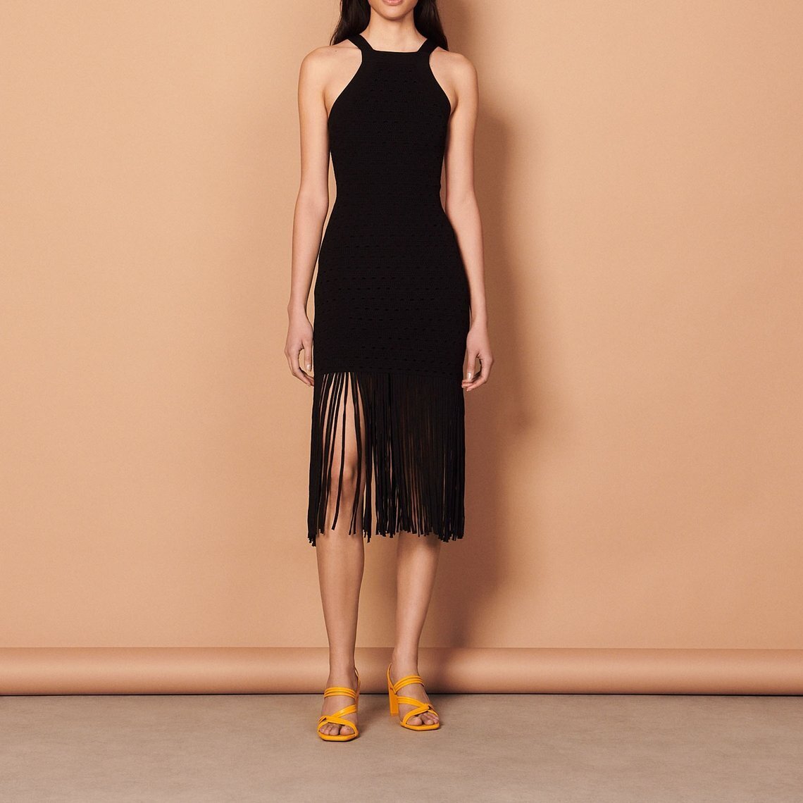Fringe knit midi dress Sandro second-hand photo 6