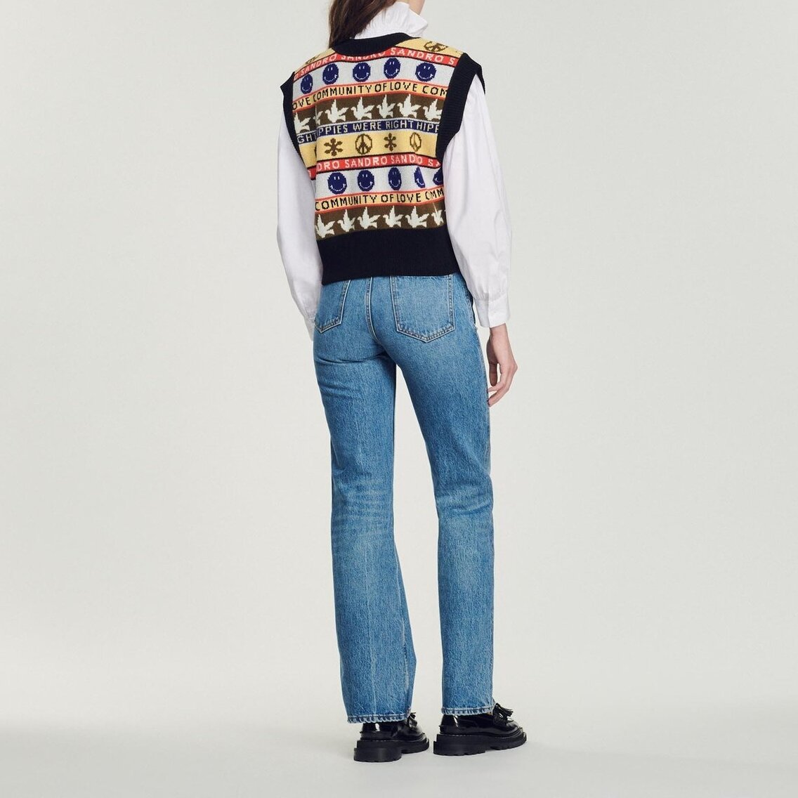 Ärmelloser Pullover mit Motiven Sandro Second-Hand photo 6