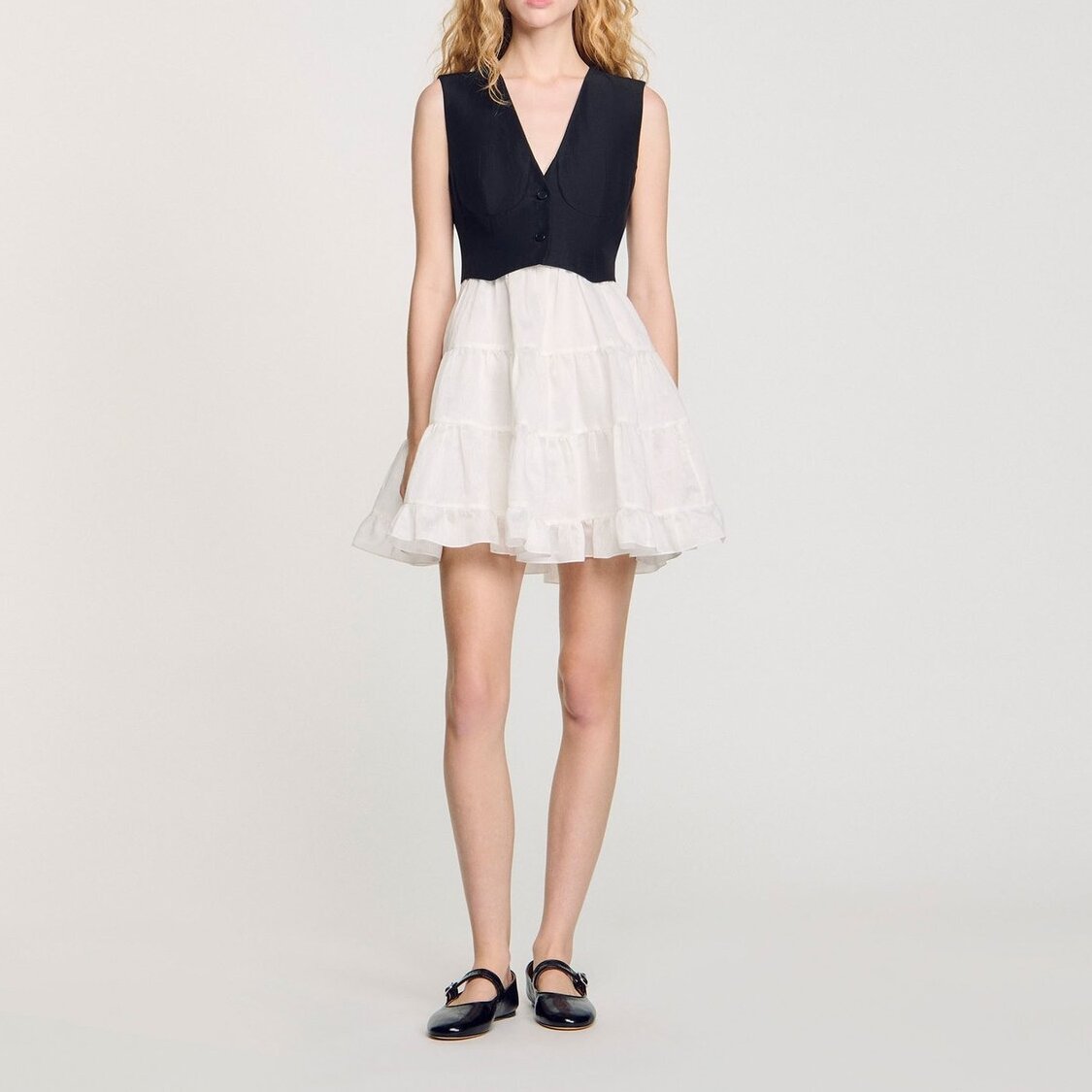 Robe courte bicolore Sandro seconde main photo 3