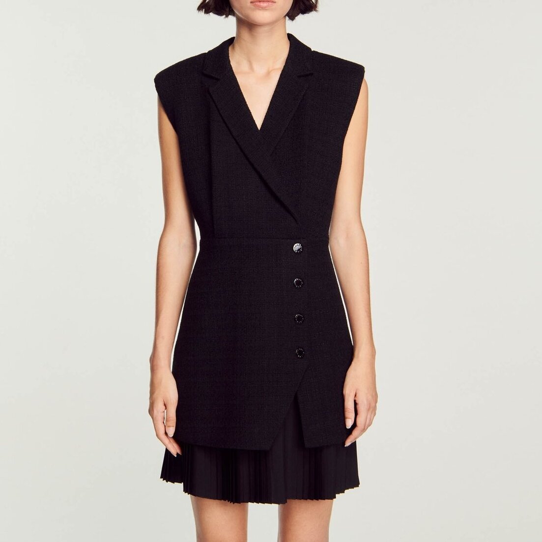 Robe plissée en tweed Sandro seconde main photo 5