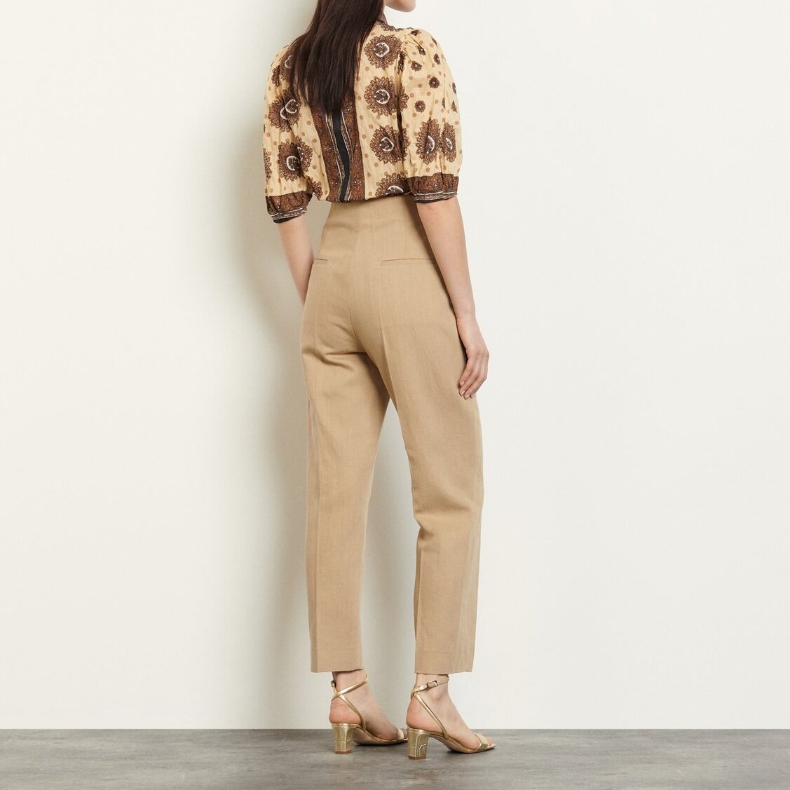 Pantalon taille haute avec boutons Sandro seconde main photo 2