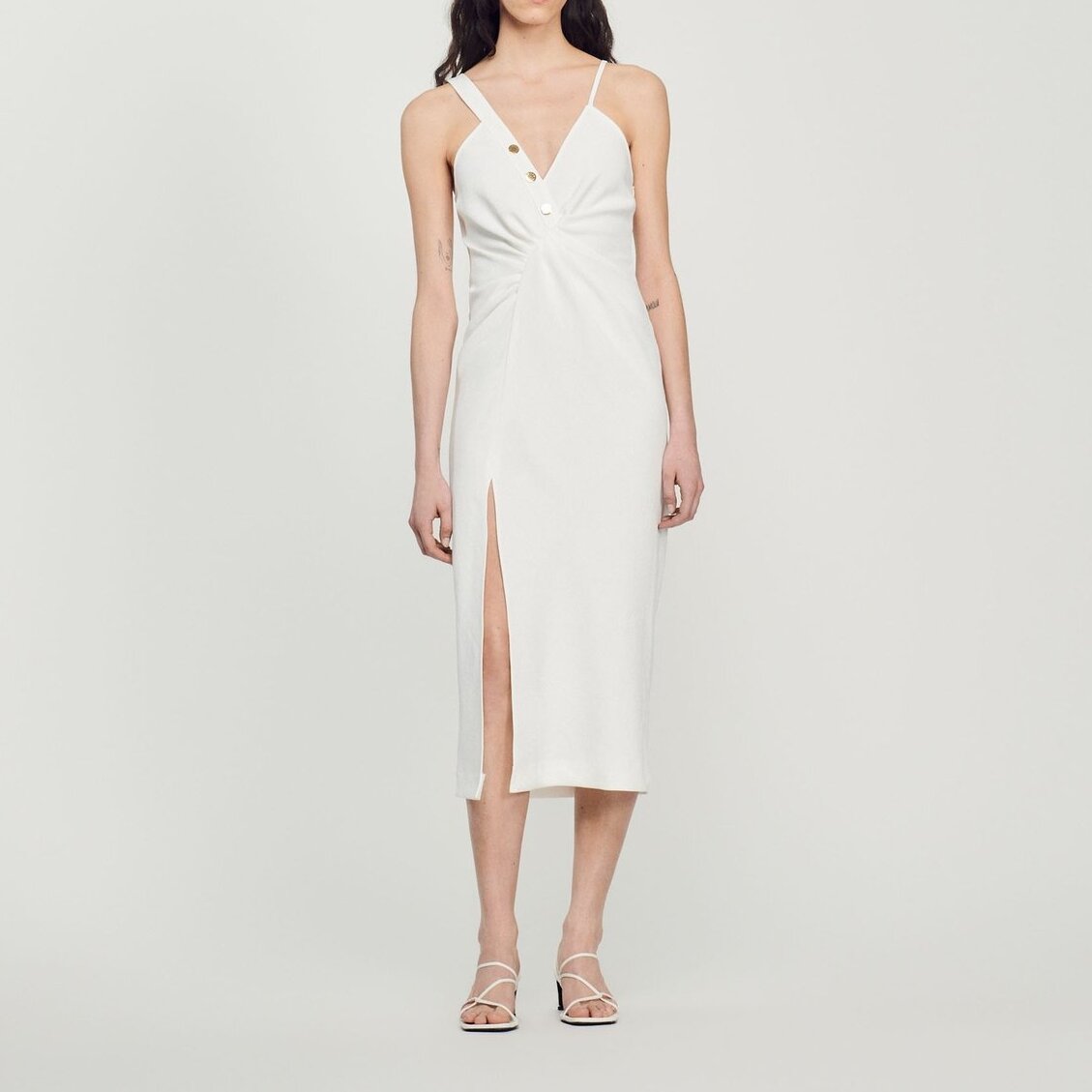 Long asymmetric dress Sandro second-hand photo 2