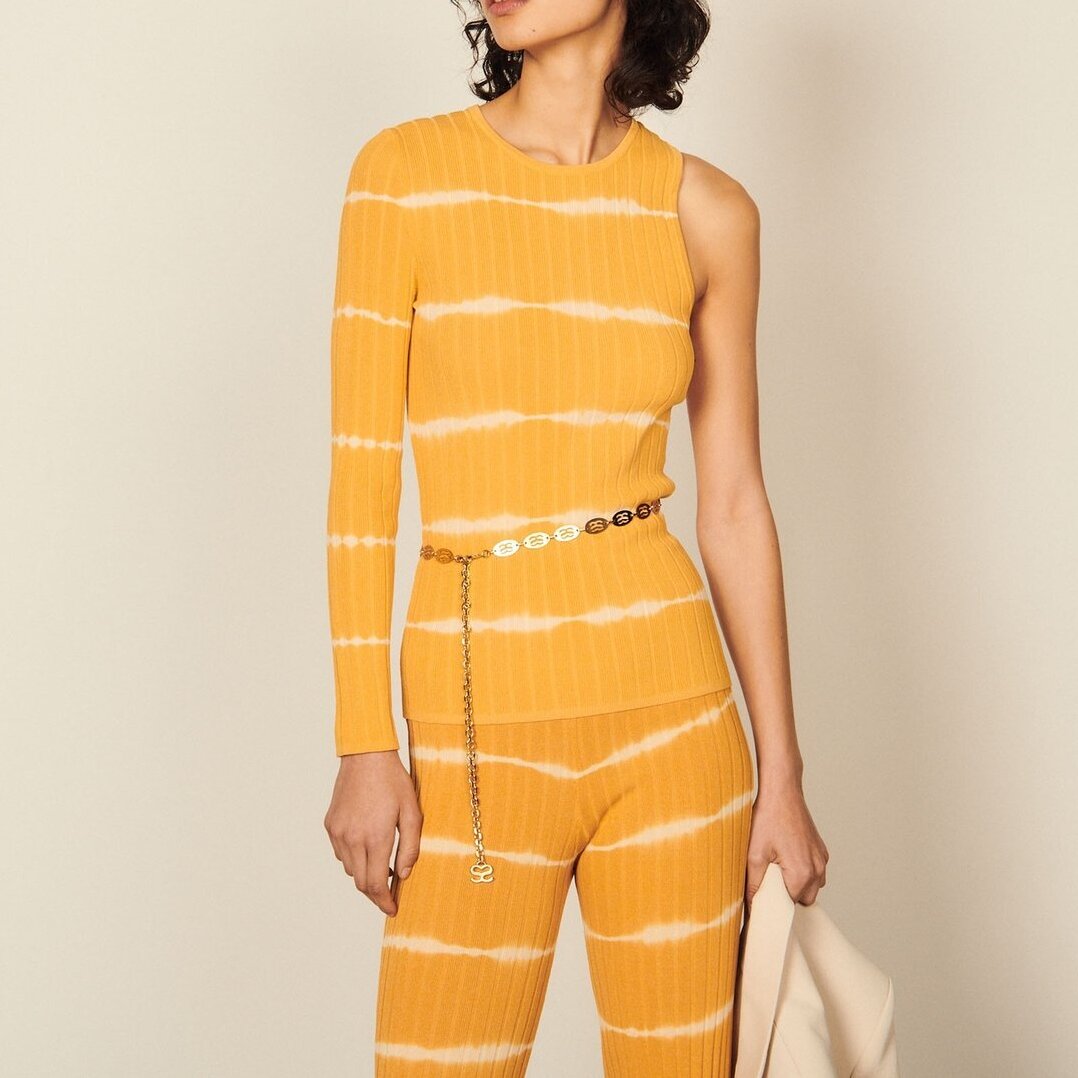 Asymmetrical striped Sweater Sandro second-hand photo 2