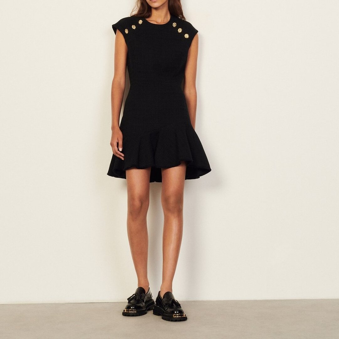 Robe courte en tweed Sandro seconde main photo 2