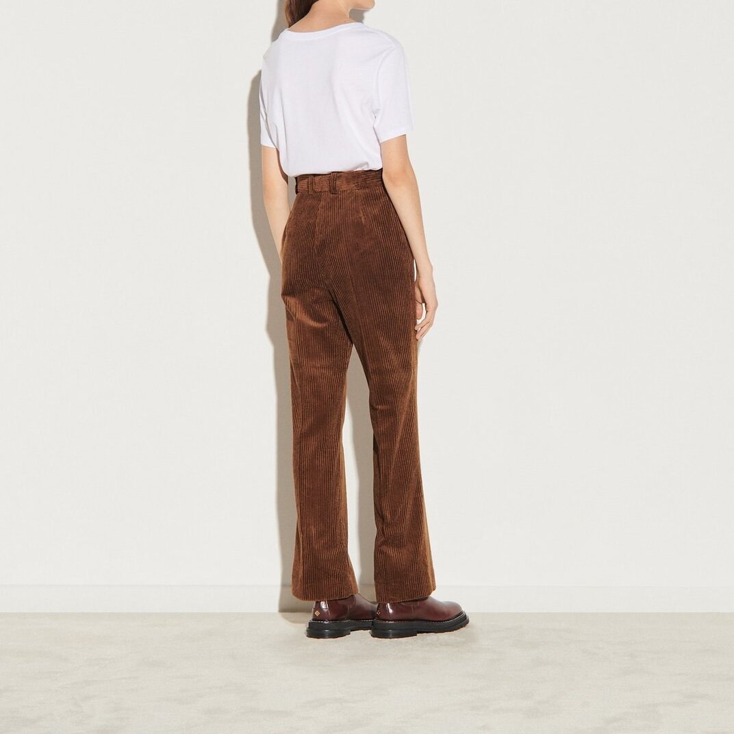 Corduroy straight-cut Trousers Sandro second-hand photo 2