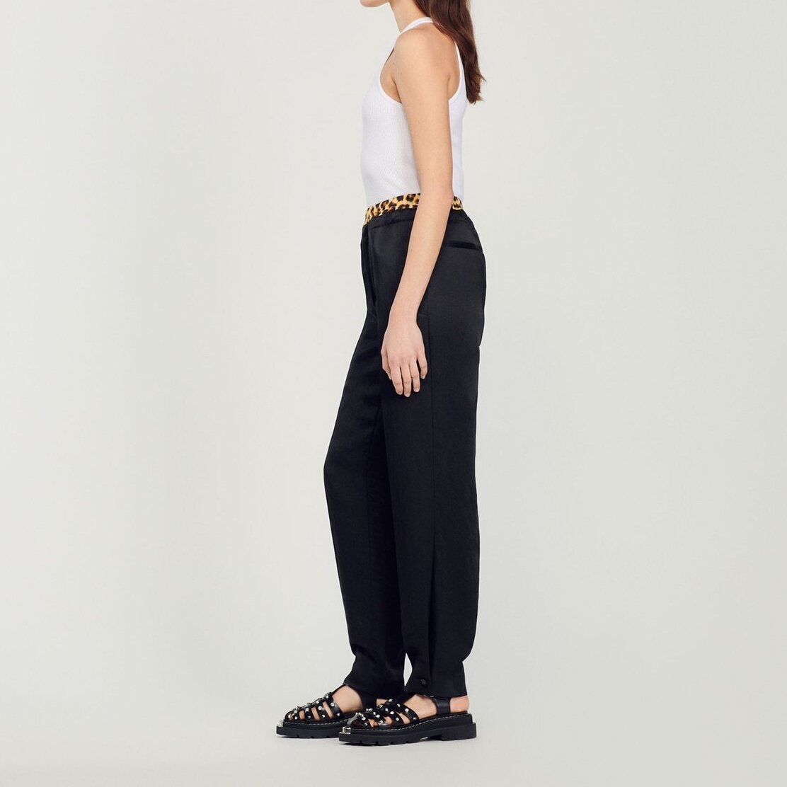 Leopard double-waist Trousers Sandro second-hand photo 7